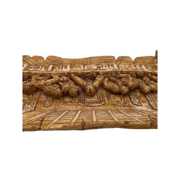 Last Supper Plaque Raised Relief 3D Resin 9" x 4.75" Christianity Upper Room - Picture 7 of 7